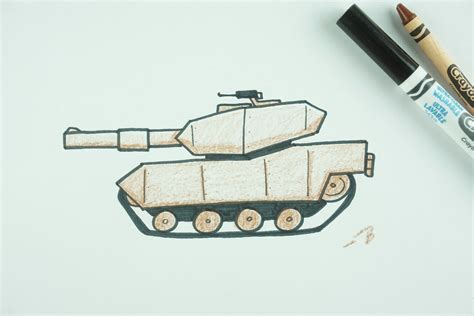 Easy Draw WW1 Tank