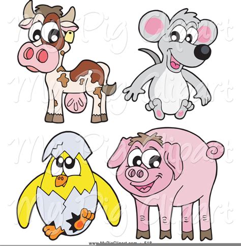 cute farm animals clipart  images  clkercom vector clip art