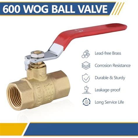 12 Heavy Duty Full Port Brass Ball Valve600 Wog 12inch5pack Yellow Handle Ebay