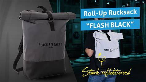 ROLLUP RUCKSACK FLASH BLACK LANGENBERG YouTube