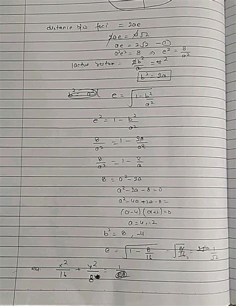 132 The Equation Of The Ellipse In Standard Form Whose Distance