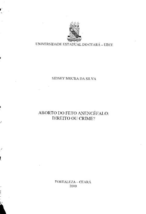 PDF UNIVERSIDADE ESTADUAL DO CEARÁ UECE SIDNEY RESUMO O aborto