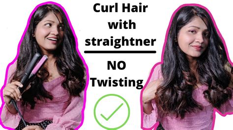 How To Curl Hair With Flat Iron No Twisting Youtube