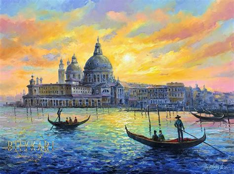 Venice Canal Oil Painting Original Paintings of Italy Venice Wall Art ...