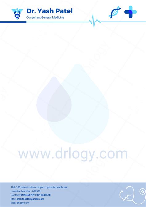 doctor letterhead format design drlogy