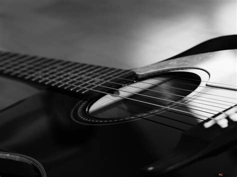 Guitar Black & White 2K wallpaper download