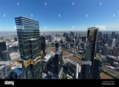 aerial view of Melbourne CBD, high rise buildings Stock Photo - Alamy