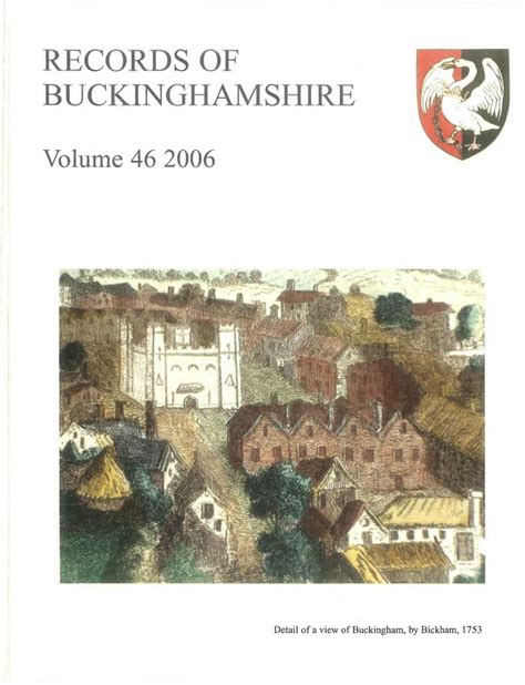 Buckinghamshire Archaeological Society Records Of Bucks Articles 10