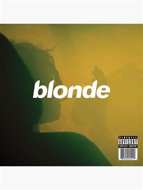 Frank Ocean Blonde Poster Sticker For Sale By Jamesglassman Redbubble