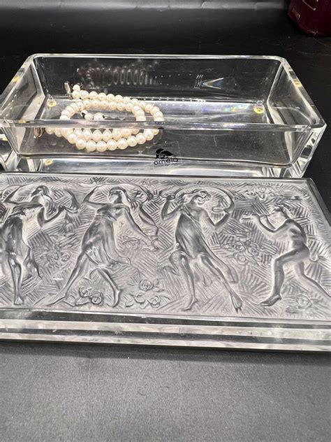 Stunning Ornela Czech Crystal Ornate Jewelry Box Unique Vintage