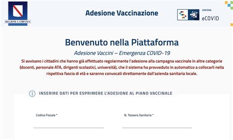 Istruzioni Prenotazione Vaccino Covid In Campania Per Tutte Le Fasce Detà