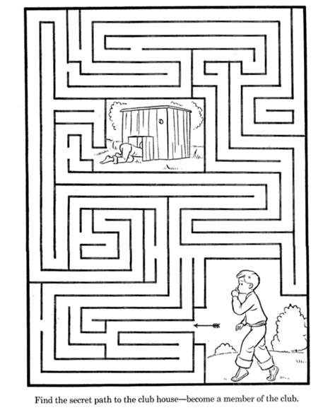 Maze Activity Sheets For Kids