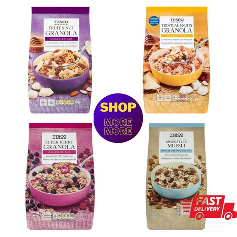 CHEAPEST TESCO GRANOLA MUESLI Fruit Nut 1Kg Tropical Fruits 1Kg