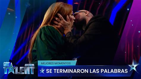 El Rom Ntico Beso De Abel Pintos Y Lizy Tagliani En Got Talent