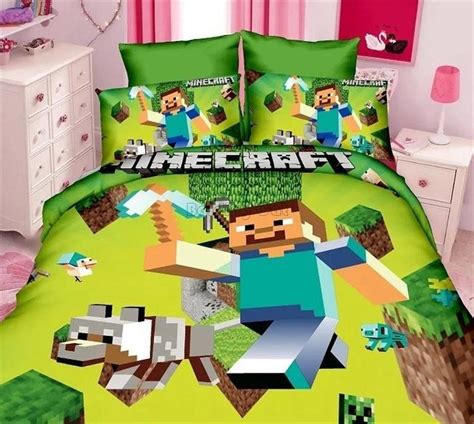 Minecraft Bedding Set Duvet Cover Pillow Cases - HomeFavo