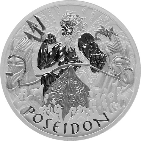 Dollar Gods Of Olympus Poseidon Tuvalu Oz Silber Bu