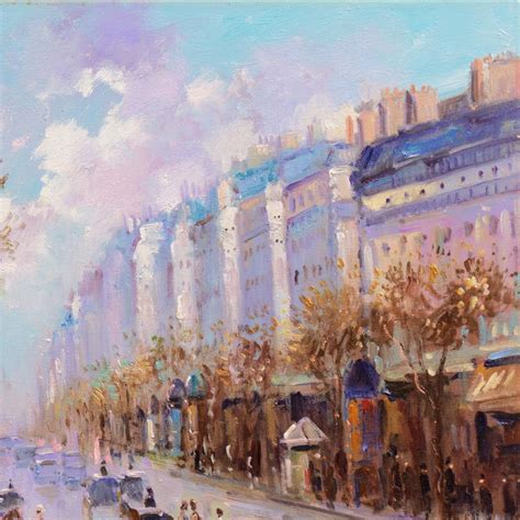 J Clausen After The Rain Paris French Impressionist Cityscape