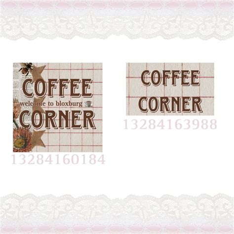 Bloxburg Cafébakery Coffee Shop Decal In 2024 Coffee Decal Bloxburg Decals Codes Aesthetic