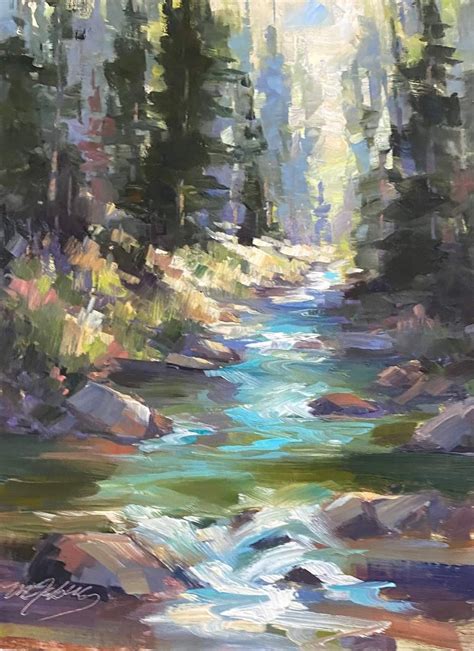 Pin By Steve Mabley On Artists Waterfall Paintings Tree Painting