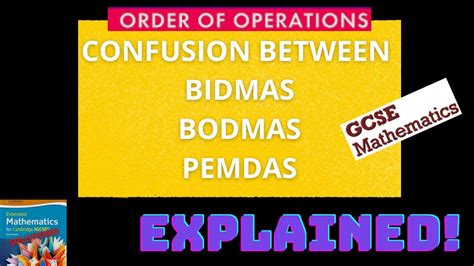 Bidmas Bodmas Or Pemdas Explanation With Examples Order Of Operations