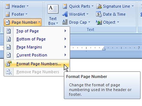 Microsoft word 2007: how to number some pages in roman numerals and the ...