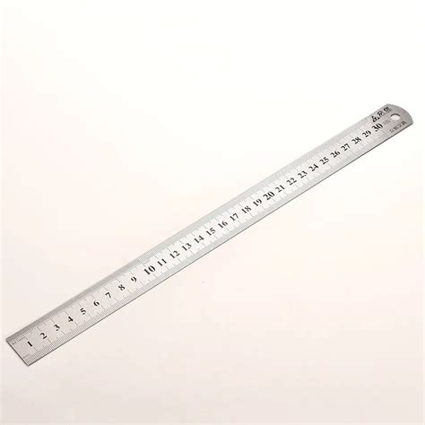 30cm Stainless Steel Straight Ruler Double Sided Metal Rulers Measuring