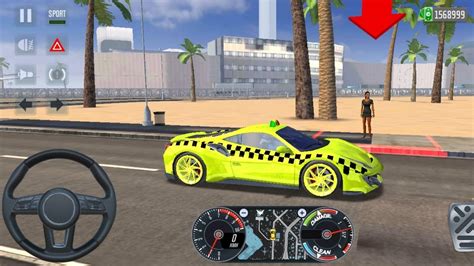 Taxi Sim Hypercar Ferrari F Tributo Driving Los Angeles City