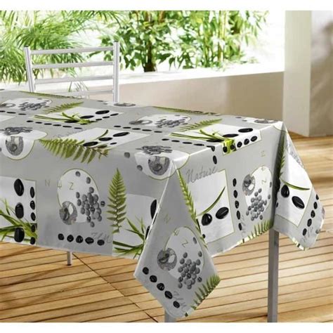 Nappe En Toile Cirée 140x240cm Jardin Zen Paris Prix Cdiscount Maison