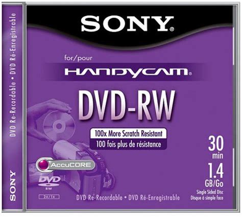 Sony DMW 30 DVD RW 8cm Rewritable DVD Camcorder Media 1 4GB Single