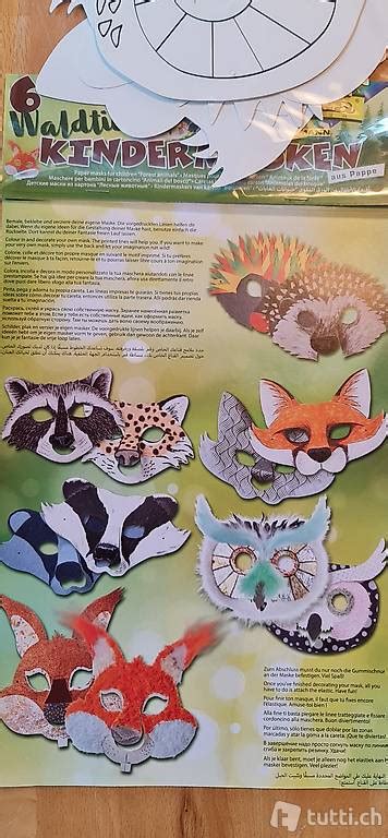 Neu Folia Bastelset Kindermasken Waldtiere Aus Pappe Stk Im Kanton