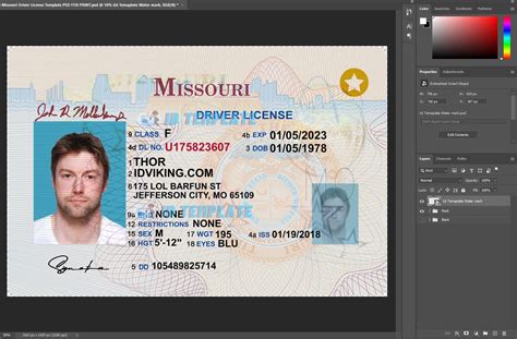 Missouri Driving License Psd Template New Dpi Driving License