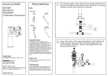 Speakman SEF-2001-8 Installation Guide | Manualzz