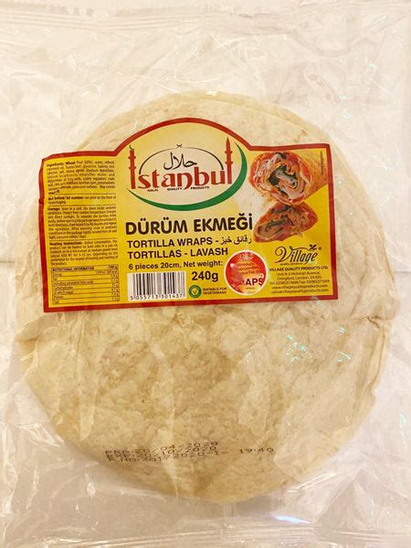 Bread Istanbul Tortilla Wraps Halal Flatbread 240g Myjam Food