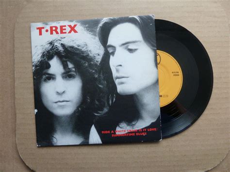 T Rex Marc Bolan Ride A White Swan 7 P S Single Numbered Fly