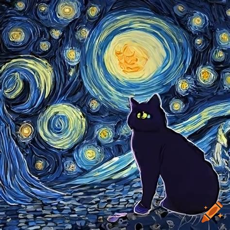 Cat Version Of The Starry Night On Craiyon