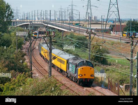 A Class 37 Diesel Locomotive Number 37608 Working A Network Rail Test Train At Purfleet Stock