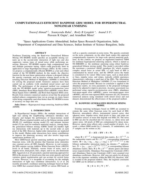 Pdf Computationally Efficient Bandwise Gbm Model For Hyperspectral