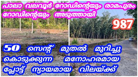 Beautiful Plots For Sale Near Pala Valavoor And Ramapuram Road 987