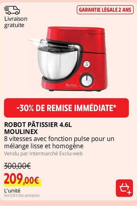 Promo Robot Pâtissier 4 6l Moulinex chez Intermarché Express