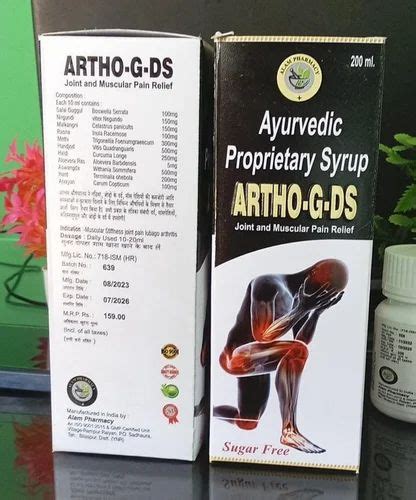 Ayurvedic Joint Pain Syrup Packaging Type Ml Packaging Size