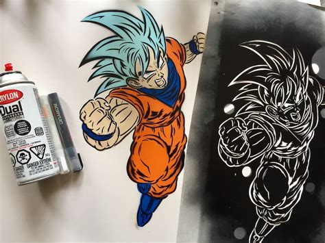 Dragonball Goku Spray Painting Etsy