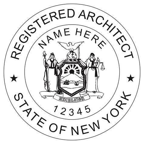 NEW YORK Pre-inked Registered Architect Stamp - Winmark Stamp & Sign ...