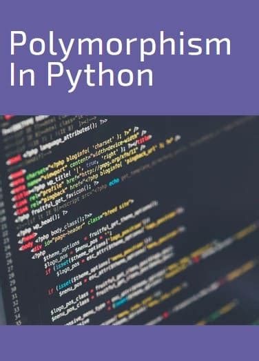 Polymorphism In Python With Example Program