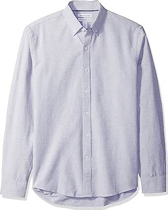 Amazon Essentials Camisa Oxford De Manga Larga Ajustada Para Hombre