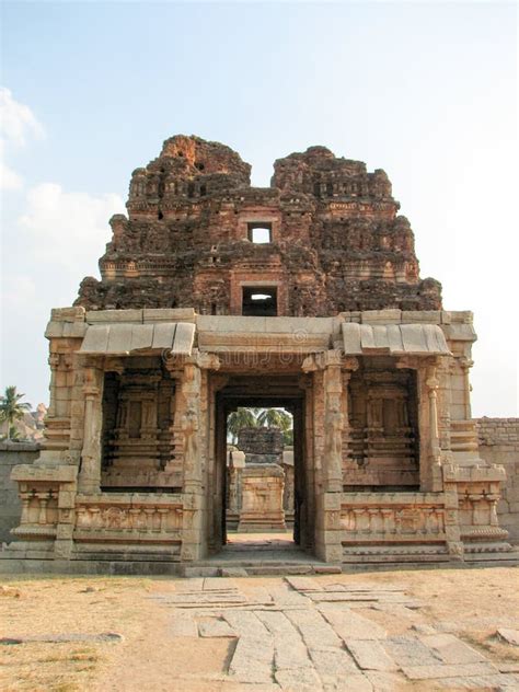 Detail of Krishna Temple, Hampi Stock Image - Image of indigenous, holy ...