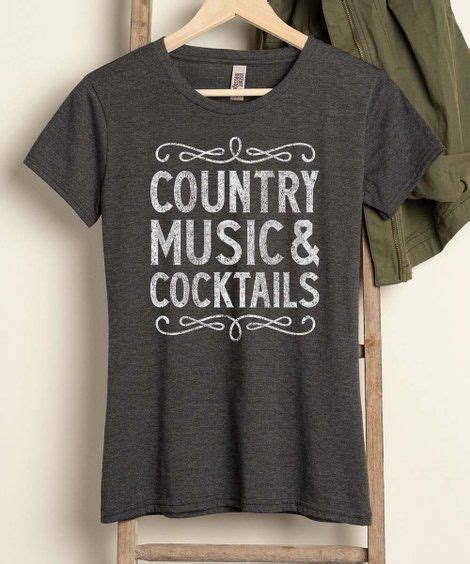 Instant Message Women S Heather Charcoal Country Music And Cocktails