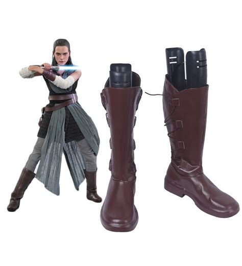 Star Wars8 Star Wars The Last Jedi Rey Cosplay Boots Shoes Brown