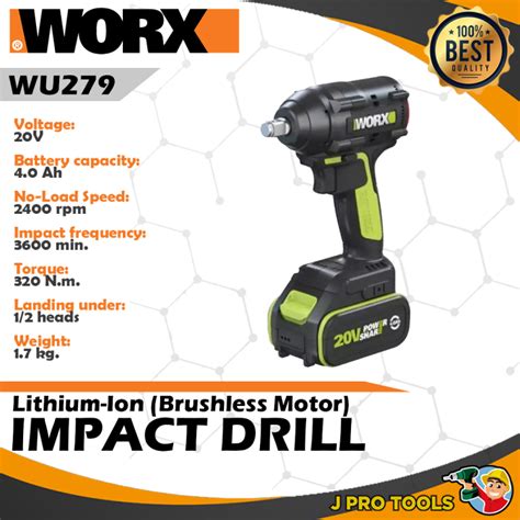 Worx Cordless Impact Wrench Wu279 Lazada Ph