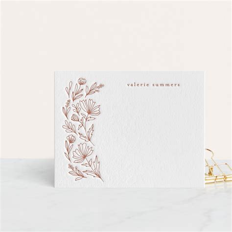 Pressed Botanicals Personalized Stationery By Heather Cairl Minted