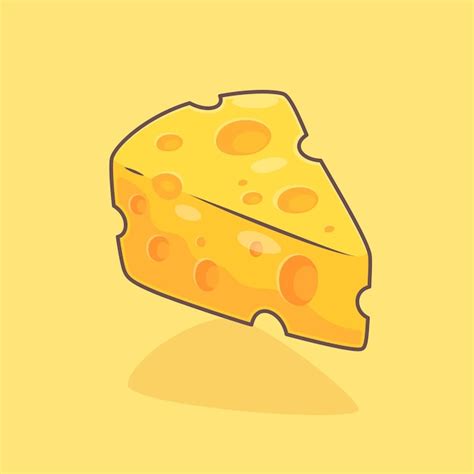 Ilustração simples de queijo suíço Vetor Premium